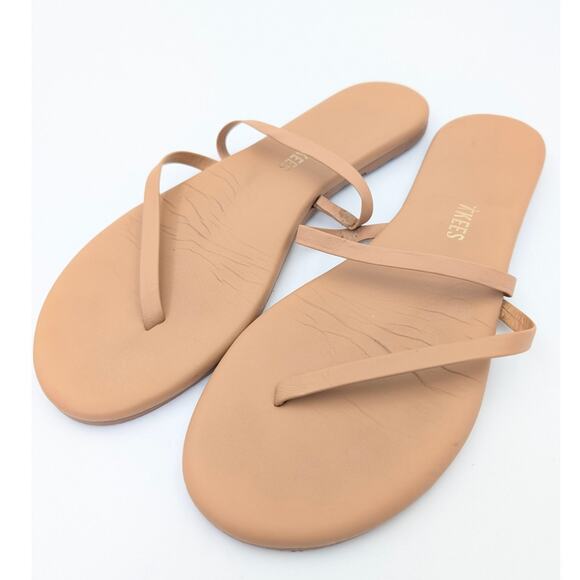 Tkees Sarit Flip Flop Sandal Asymmetrical Straps Women's Nude Size US8 EU39 - Picture 7 of 8
